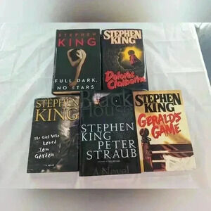stephen king hardcover Book Lot Of 5. Gerald's Game Black House. Dolores......
